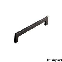 Greep flat zwart  leverbaar in 4 boorafstanden