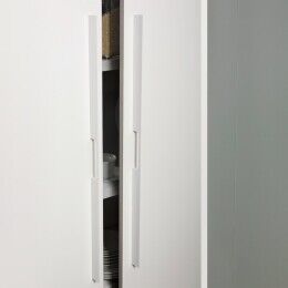 Greep recht a-sym 8x160/1120x1150mm wit