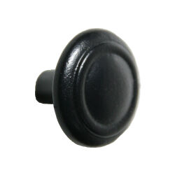 Knop diameter 38mm zwart