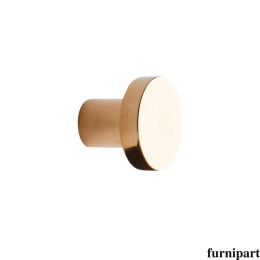 Knop Dot Ø30mm H-26mm Onbehandeld glimmend messing