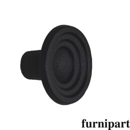 Knop Tol Ø 46mm H-30mm oud zwart