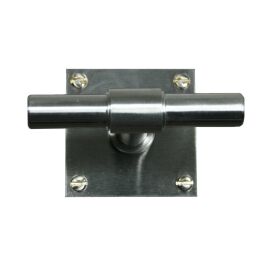 Knotknop 75mm met achterplaat 50X50 RVS