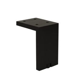 Meubelpoot Dafon Mat zwart geborsteld leverbaar in 3 hoogte maten