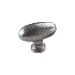 Ovale knop 40mm oud ijzer