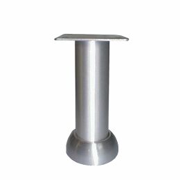 Ronde poot Ø 35 met plaat aluminium verstelbaar