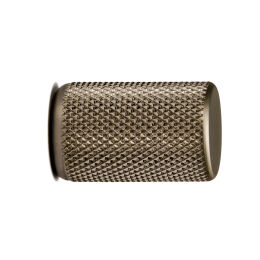 Stiftknop ribbel 17,5mm H-28mm alu. RVS Look