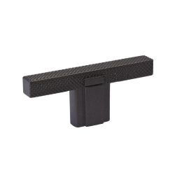 Strakke ribb knop 9x12x65mm Antraciet