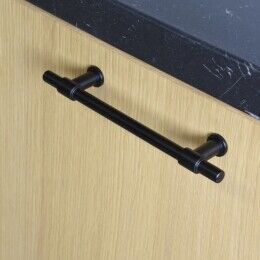 T greep 10x128x182mm Zwart