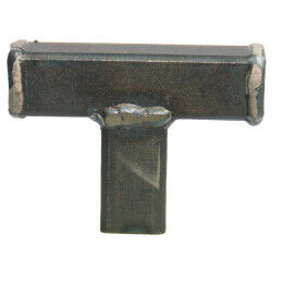 T knop zwart staal 60mm