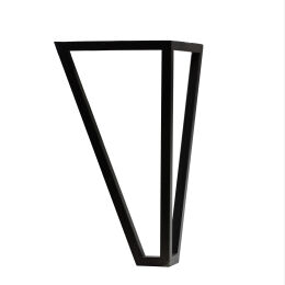 Wire poot driehoek 130mm met plaat mat zwart