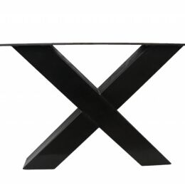 Zwart stalen X onderstel hoogte 420mm