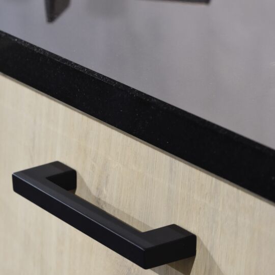 Basic greep 14X128/160X168mm mat zwart