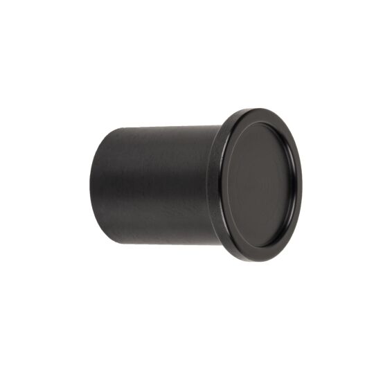 Dop knop Ø-25mm H-28mm Mat zwart geborsteld