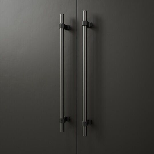 Greep Bond 20mm Mat zwart/gun metal  leverbaar in de boorafstanden 160 en 320mm