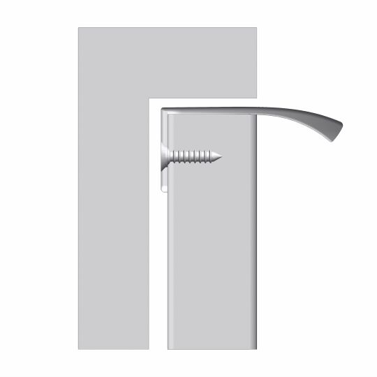 Greep Edge Straight 200mm Glimmend Chroom