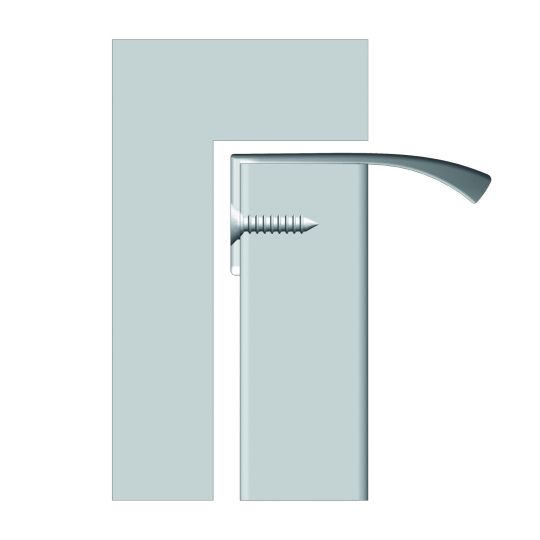 Greep Edge Straight Mat wit gecoat leverbaar in 3 lengte maten