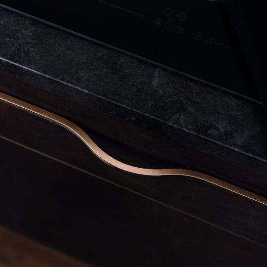 Greep rond sym 8mm Metallic bruin