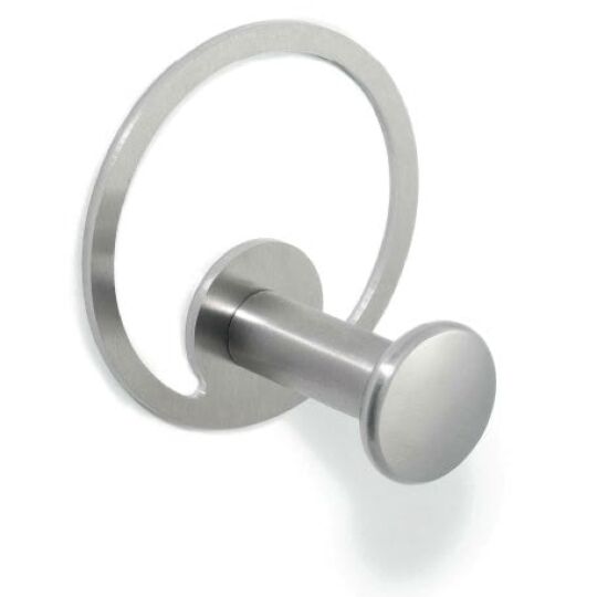 Haakje met ronde achterplaat Ø75mm RVS