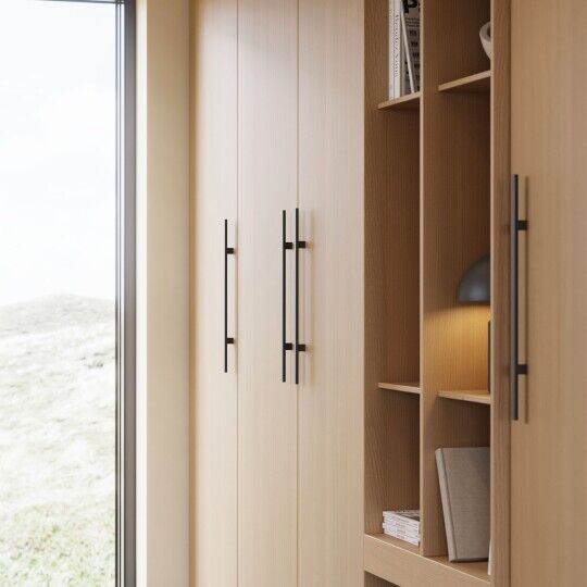 Houten greep Japan Zwart 160mm en 224mm