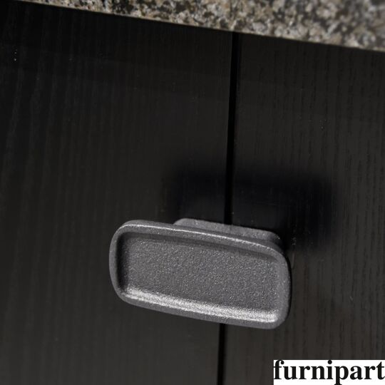 Japanse knop 64x32mm H-23mm oud zwart