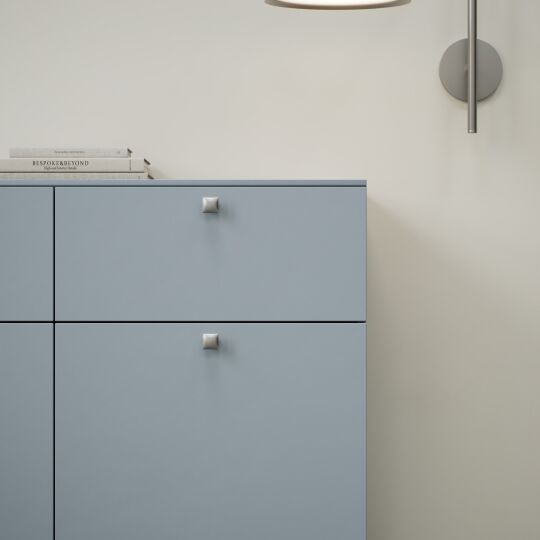 Knop Flow 16x30x30mm RVS look