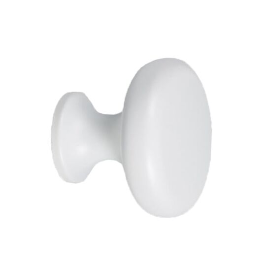 Knop Hertog Ø31mm H-25mm Mat wit