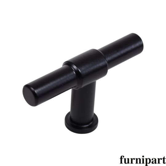 Knop Knot 75mm H-44mm mat zwart