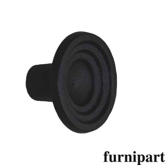 Knop Tol Ø 46mm H-30mm oud zwart