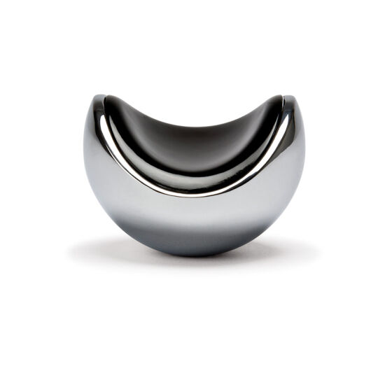 Kootwijk knop glimmend chroom/zwart