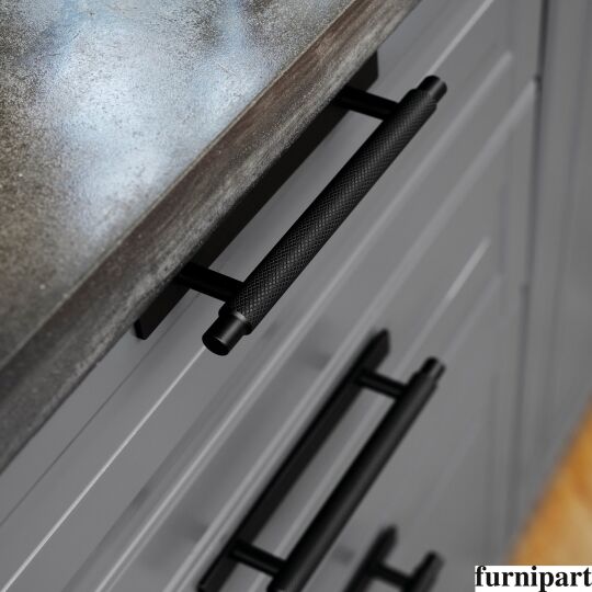 Manor back 14mm Mat zwart  leverbaar in de boorafstanden 128mm en 192mm