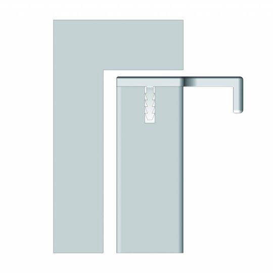 Platte infreesgreep mat zwart