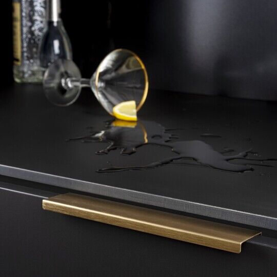 Profiel greep recht 38x32x50mm Messing geborsteld