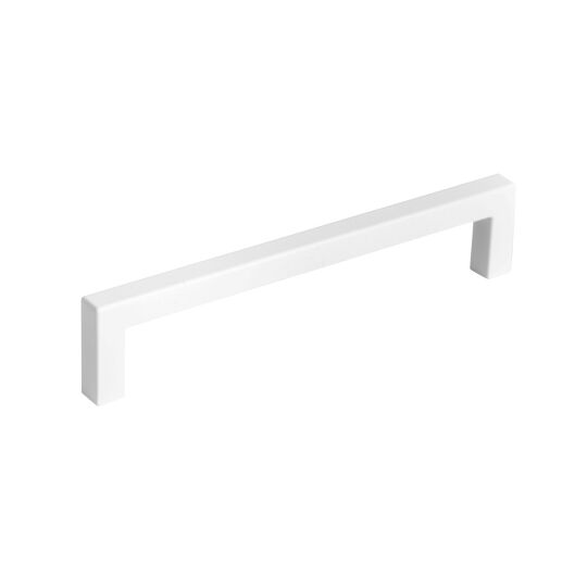 Rechte greep  mat wit leverbaar in 5 boorafstanden