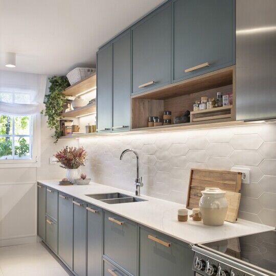 Relinggreep hout Ara 15x160x220mm Walnoot / RVS look