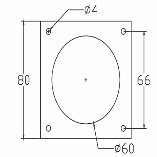 Ronde stelpoot Ø 60mm  Alu met plaat verstelbaar 15mm  