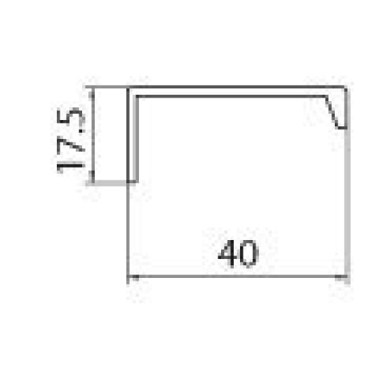 Slim II greep 25x40x40mm gl chroom