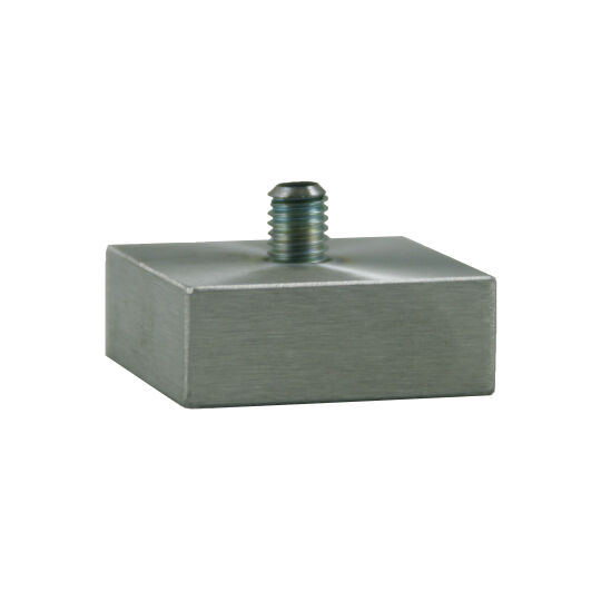 Vierkant aluminium pootje 40x40x15mm M8x10mm