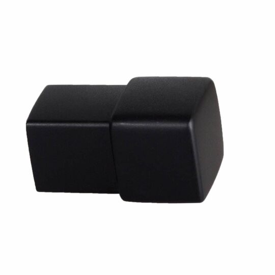 Vierkante Knop 15x15x25m Mat zwart